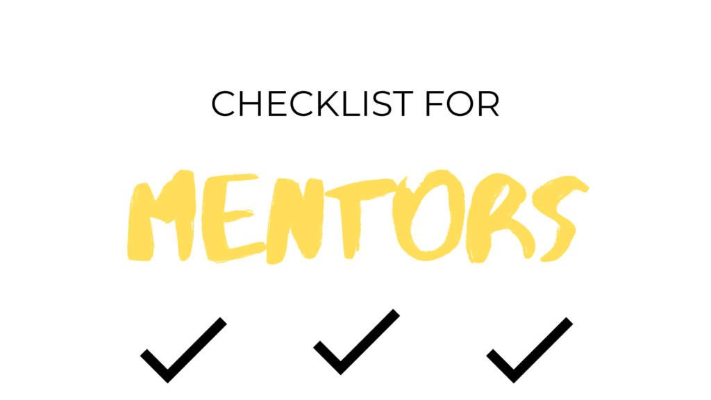Checklist for Mentors