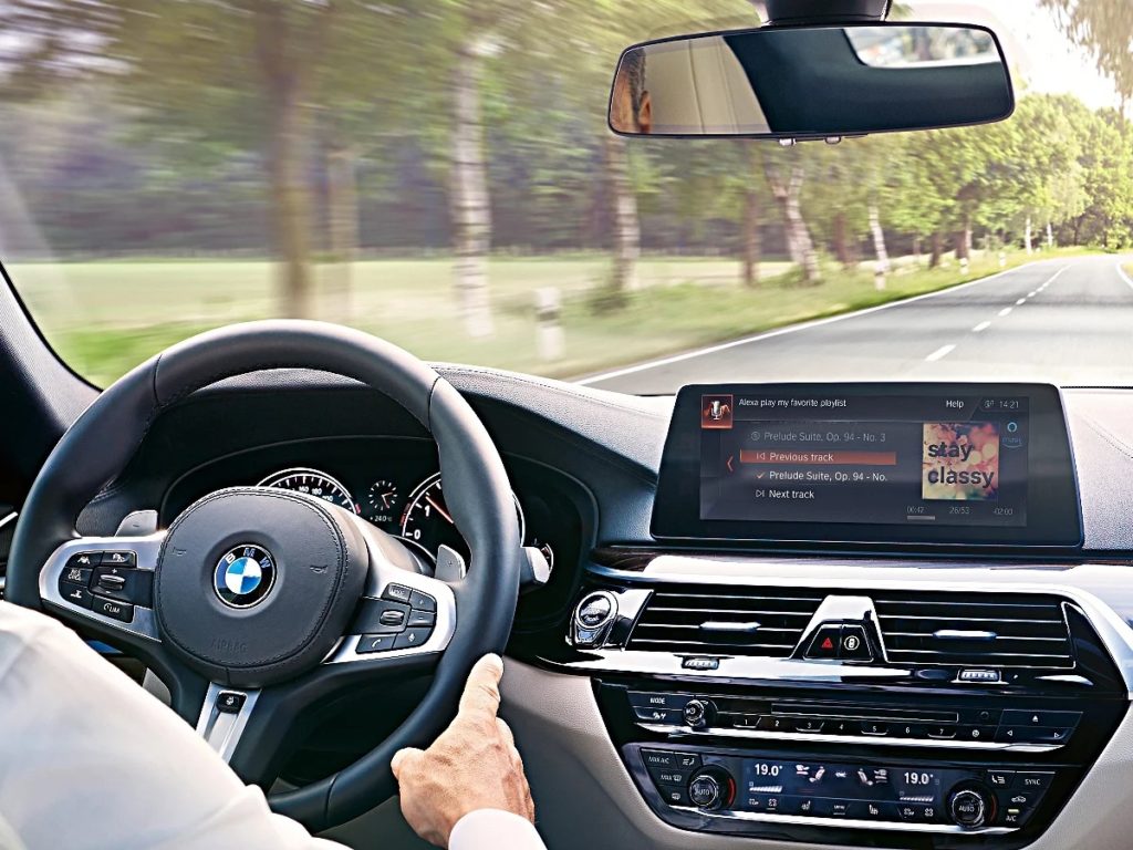 Interior of a new BMW car