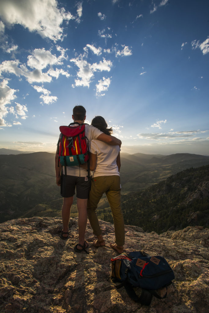 Couple hiking in Fort Collins