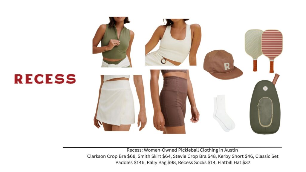 Recess pickleball gear, styled by Liz Wendler