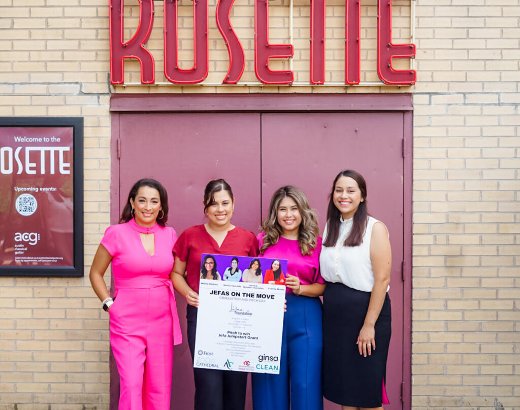 Bessy Martinez, Founder of the Latina Foundation with the Jefas on the Move award winners